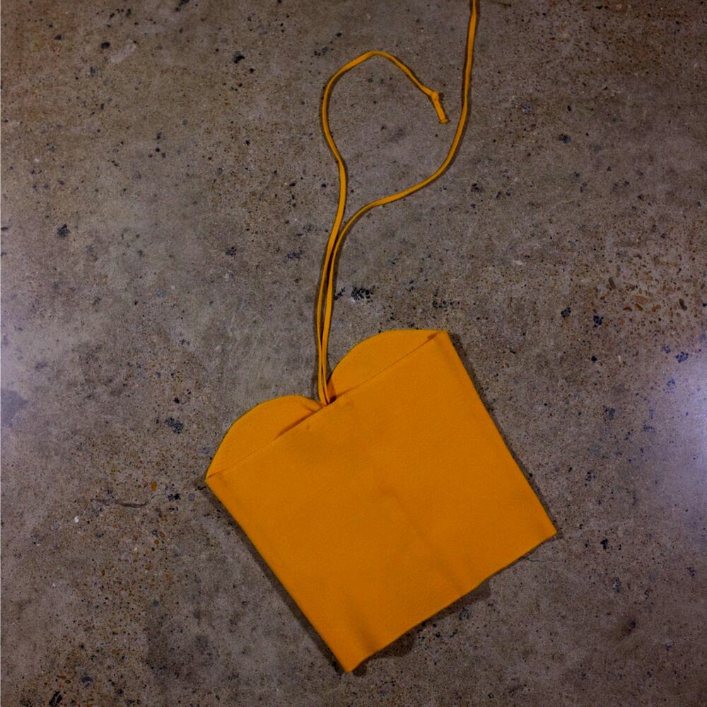 Zara Knit Keyhole Halter Crop Top Bright Orange Size M - Picture 3 of 4